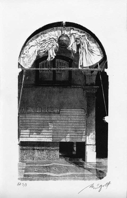 Lithographie d'Alain Ménégon Venezia Drapé 10