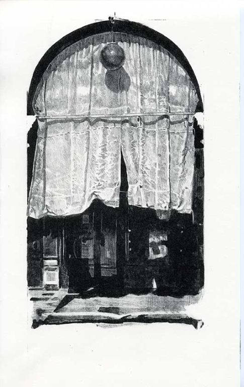 Lithographie d'Alain Ménégon Venezia Drapé 5