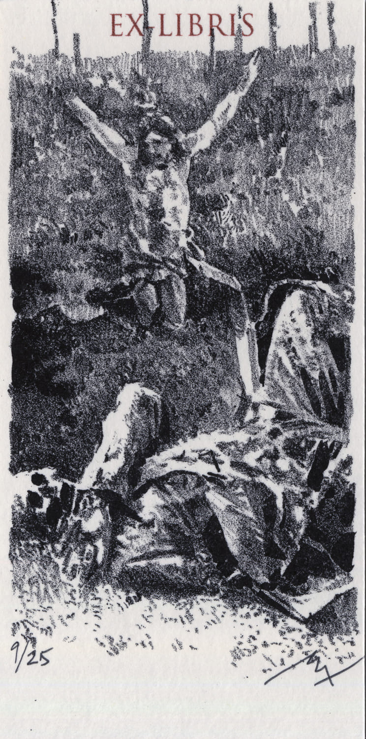 Lithographie Alain Ménégon Ex libris