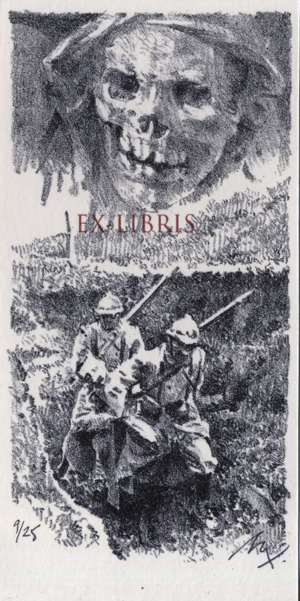 Lithographie Alain Ménégon Ex libris