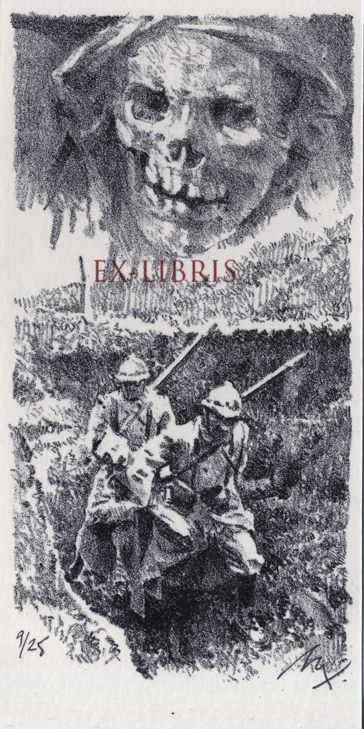 Lithographie Alain Ménégon Ex libris