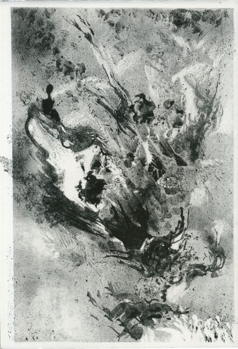 Lithographie Alain Ménégon Abstrait