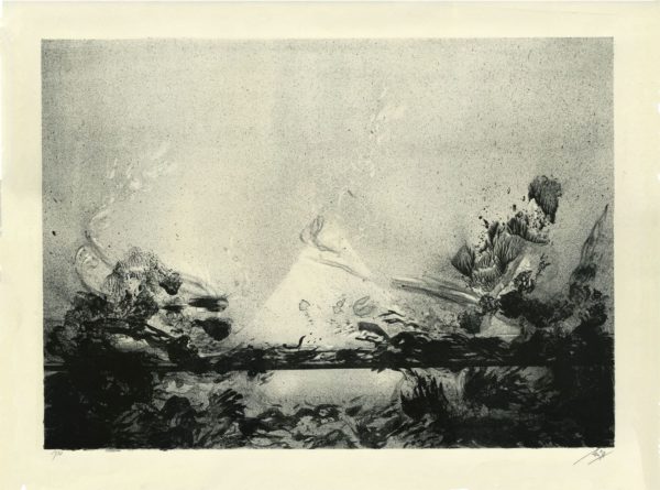 Lithographie Alain Ménégon Abstrait