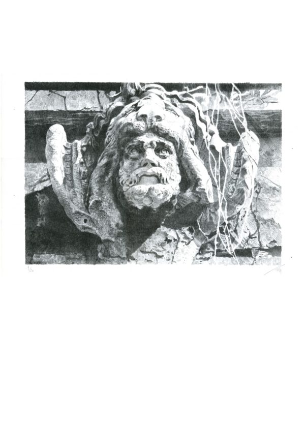 Lithographie Alain Ménégon Besançon Hercule