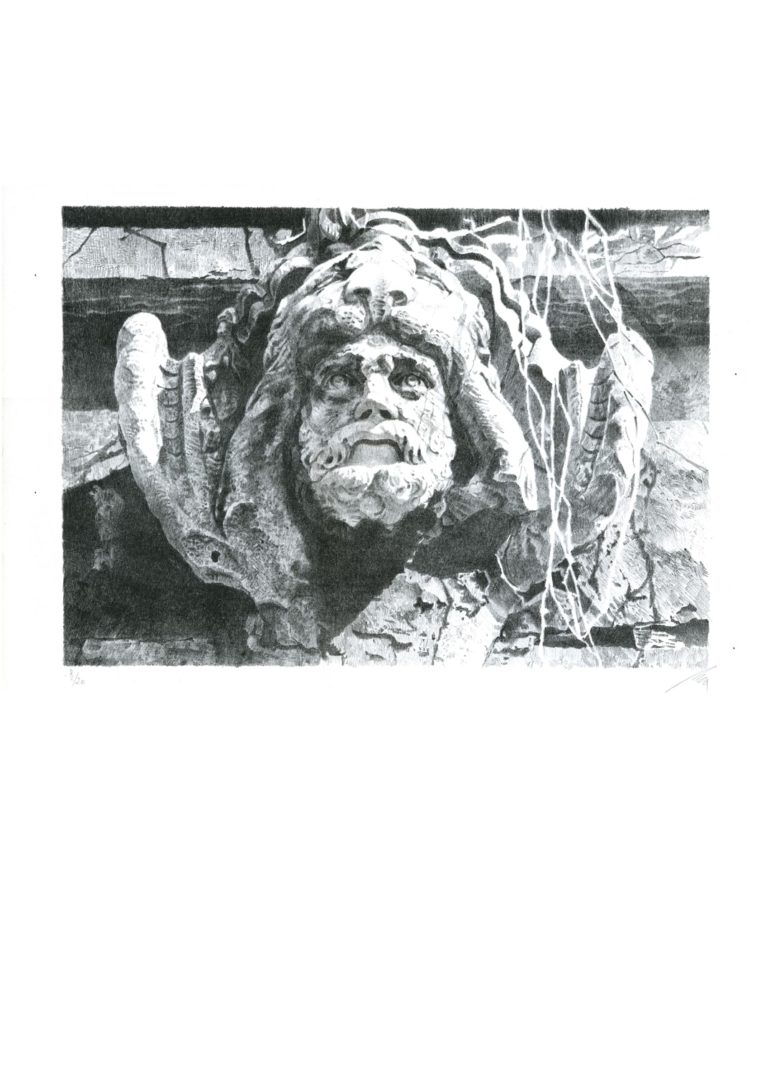 Lithographie Alain Ménégon Besançon Hercule
