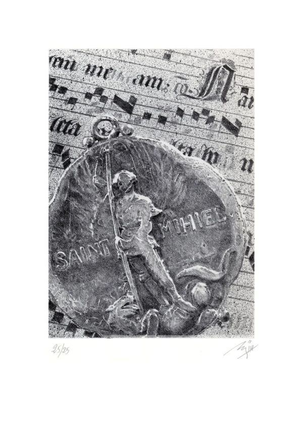 Lithographie Alain Ménégon Biennale Graduel