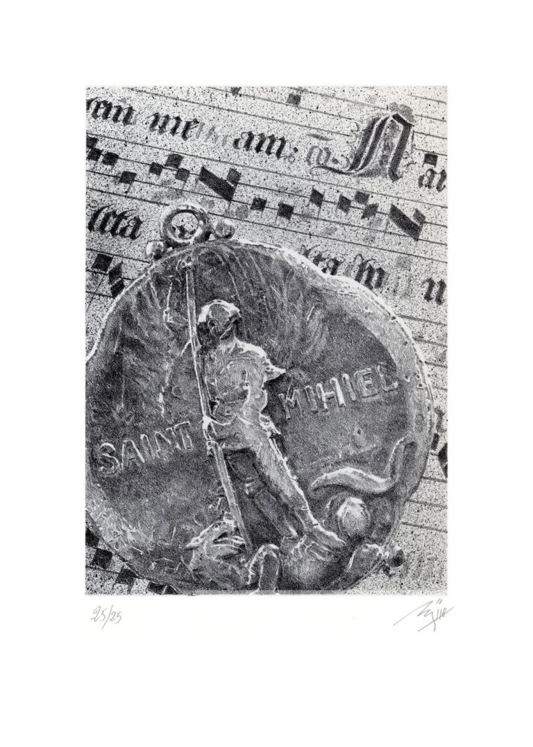 Lithographie Alain Ménégon Biennale Graduel