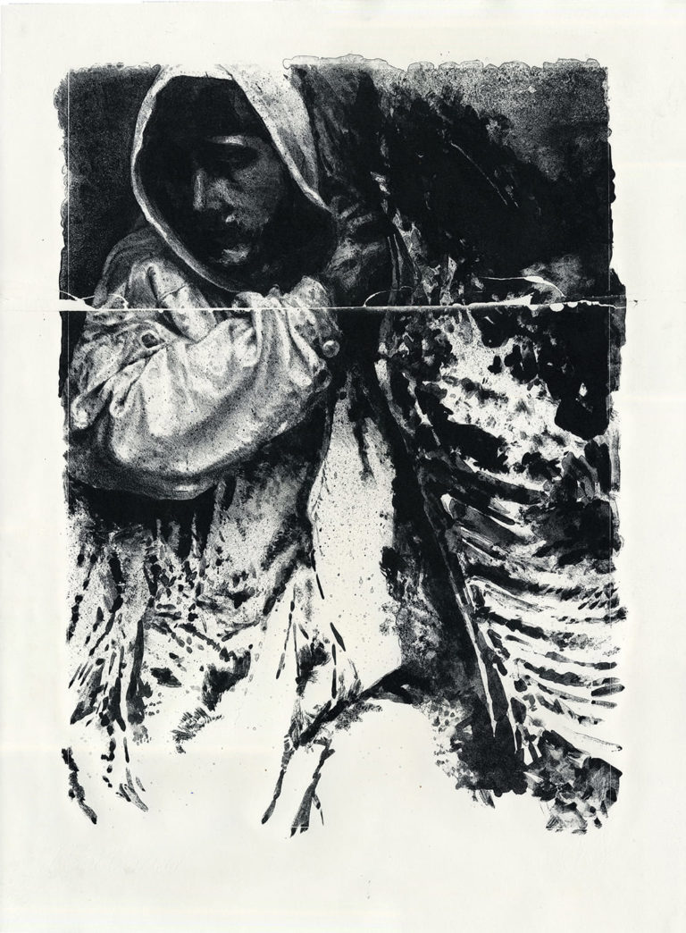 Lithographie Alain Ménégon Boucher