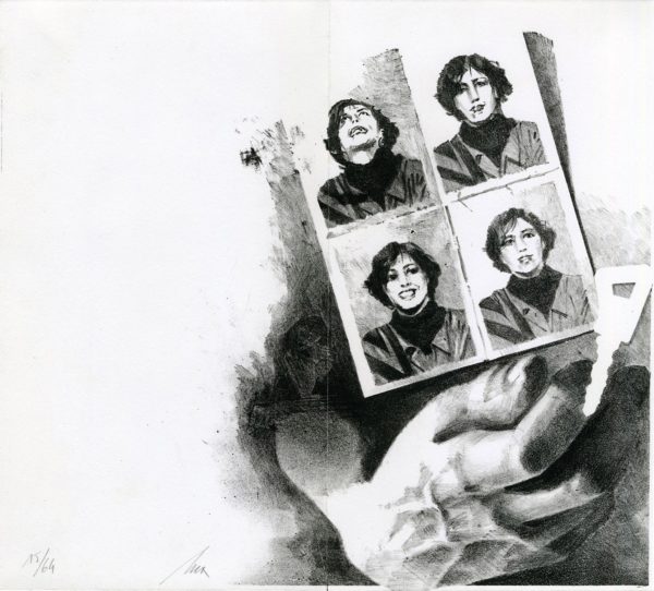 Lithographie Alain Ménégon Carte rencontre