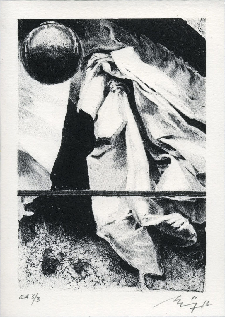 Lithographie Alain Ménégon Drapé 2