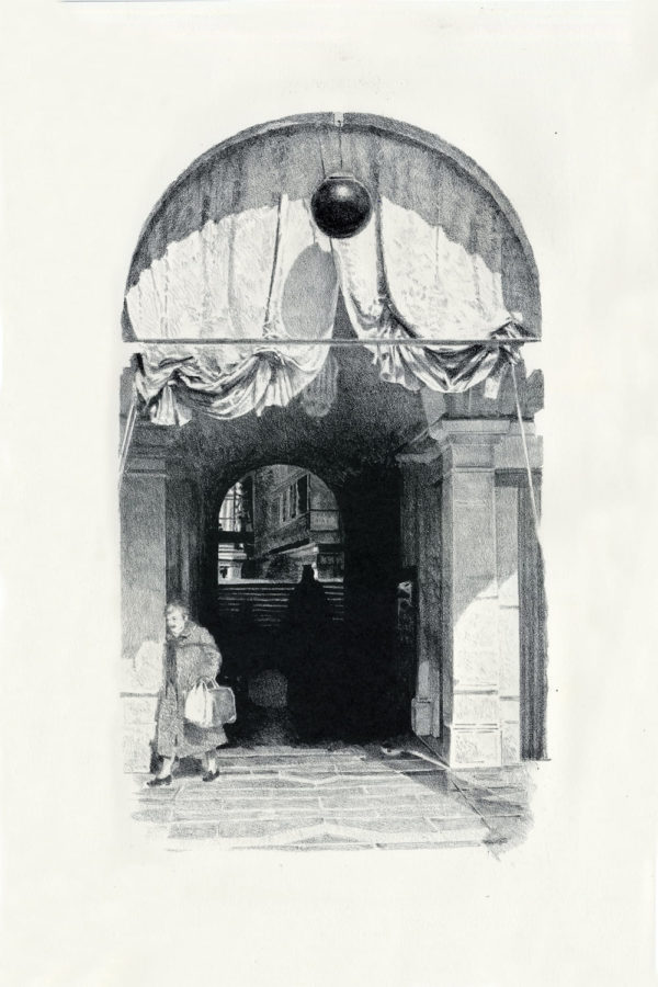 Lithographie Alain Ménégon Drapé 6 redessiné
