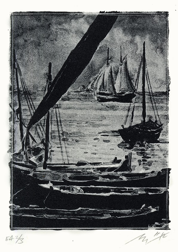 Lithographie Alain Ménégon Duron