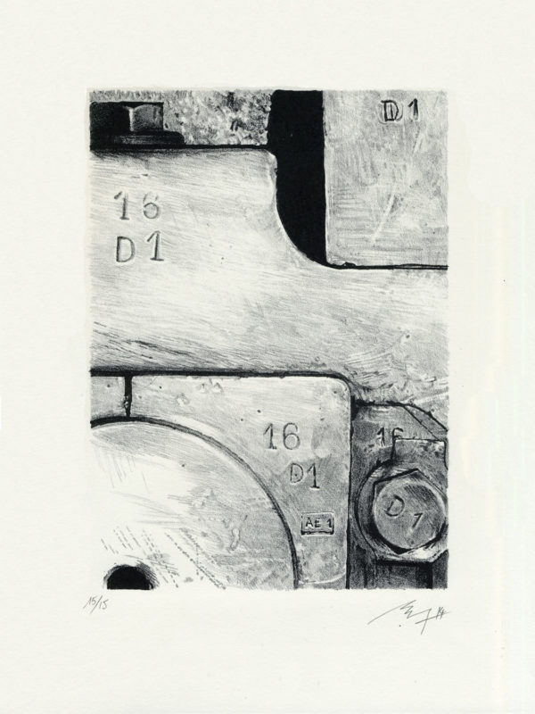 Lithographie Alain Ménégon Ferroviaire 16 d1