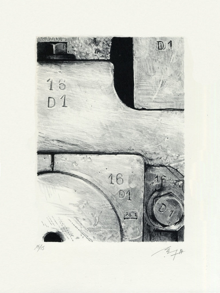 Lithographie Alain Ménégon Ferroviaire 16 d1