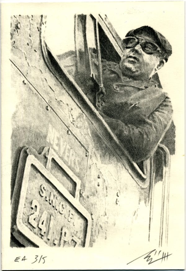 Lithographie Alain Ménégon Ferroviaire 241 P