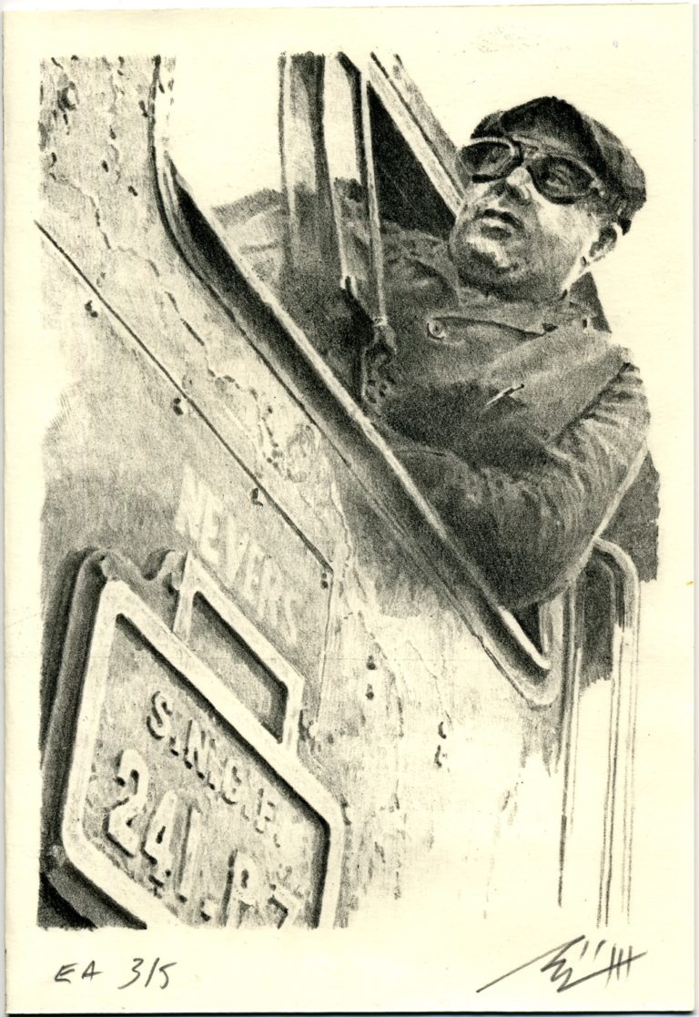 Lithographie Alain Ménégon Ferroviaire 241 P