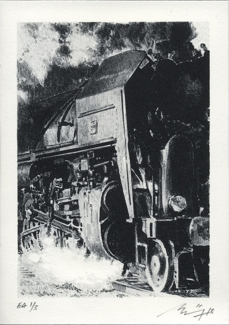 Lithographie Alain Ménégon Ferroviaire 241p