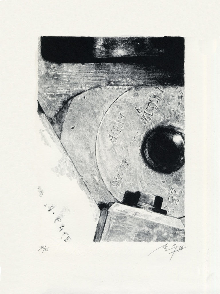 Lithographie Alain Ménégon Ferroviaire Acdr 241 p