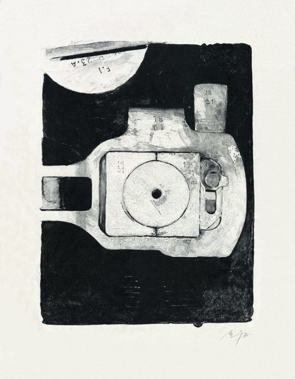Lithographie Alain Ménégon Ferroviaire Bielle 241 P 300