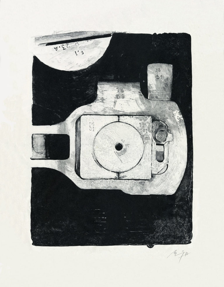 Lithographie Alain Ménégon Ferroviaire Bielle 241 P 300