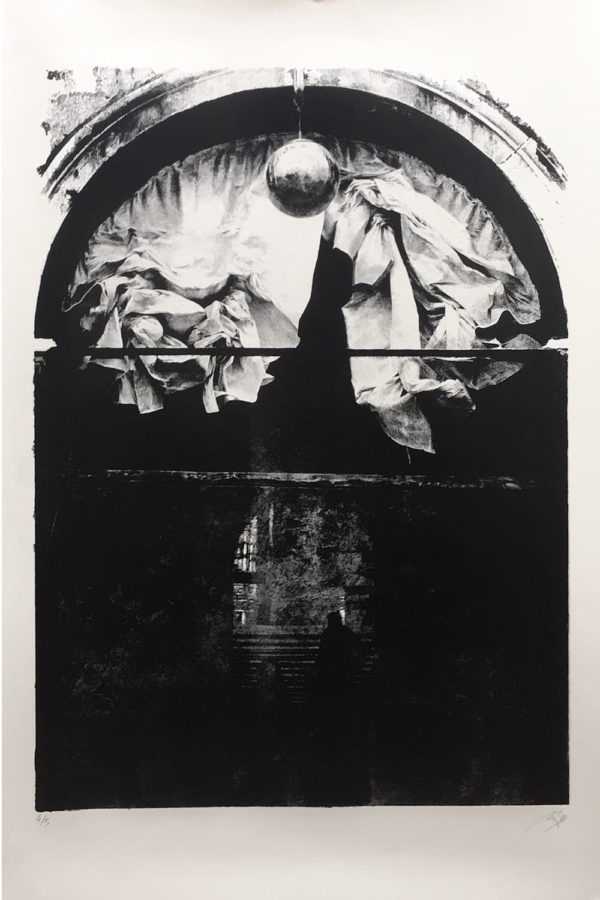 Lithographie Alain Ménégon Grand drapé