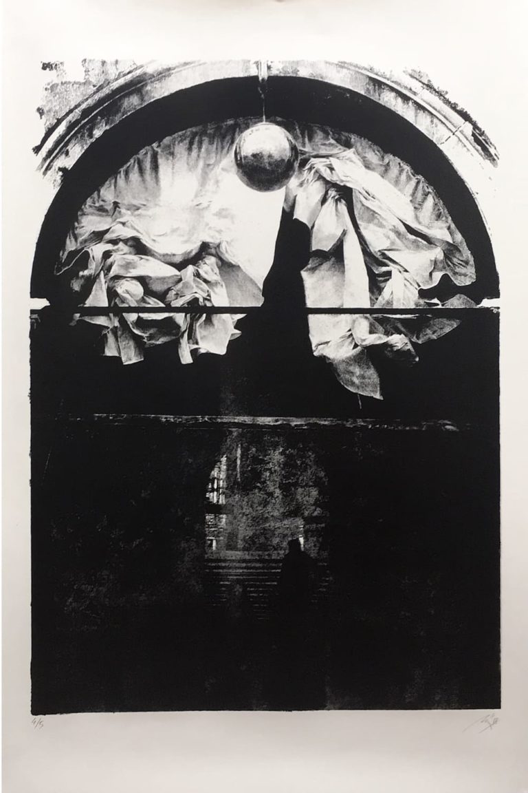 Lithographie Alain Ménégon Grand drapé
