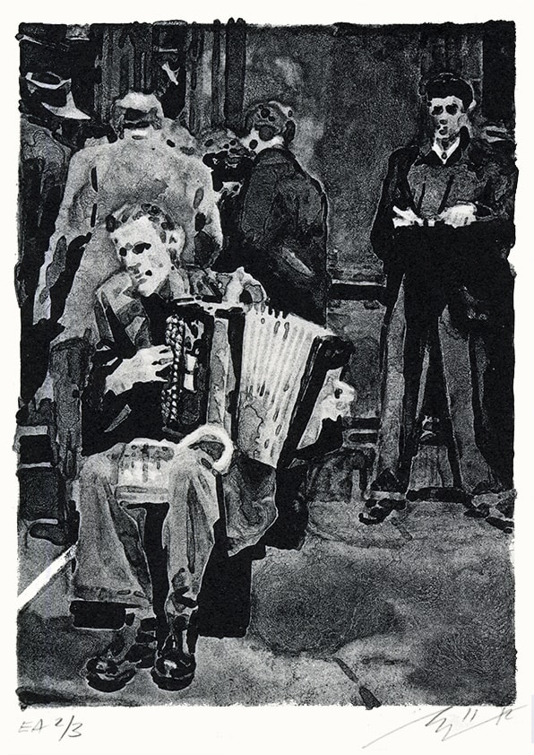 Lithographie Alain Ménégon Regard