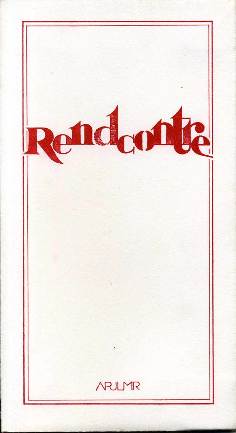 Lithographie Alain Ménégon Rencontre Couverture