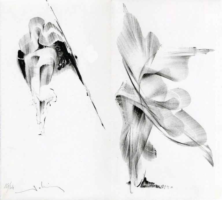 Lithographie Alain Ménégon Rencontre Jobin