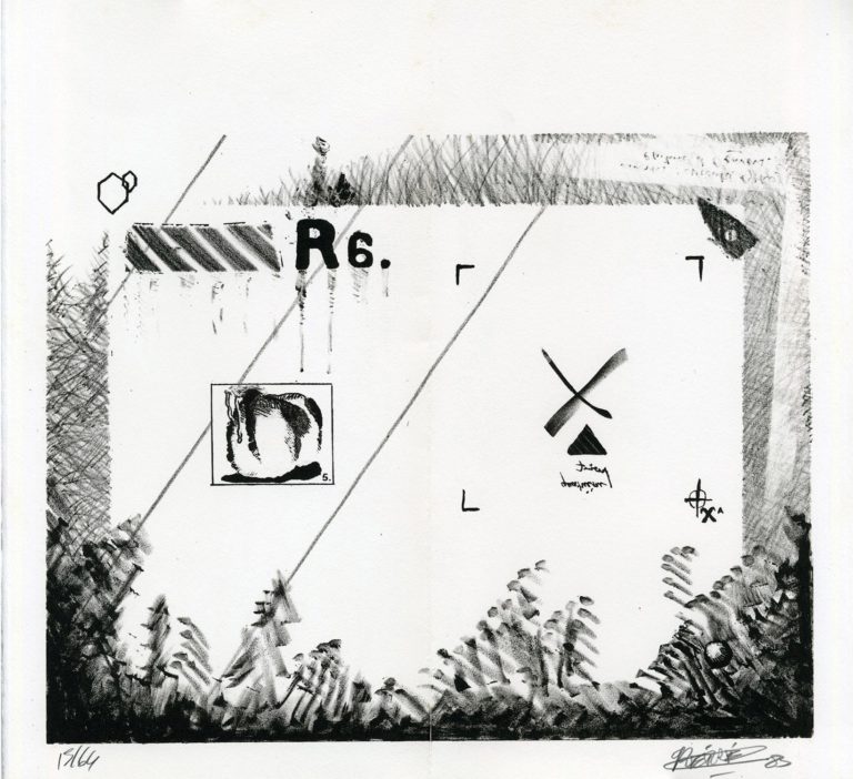 Lithographie Alain Ménégon Rencontre Retore