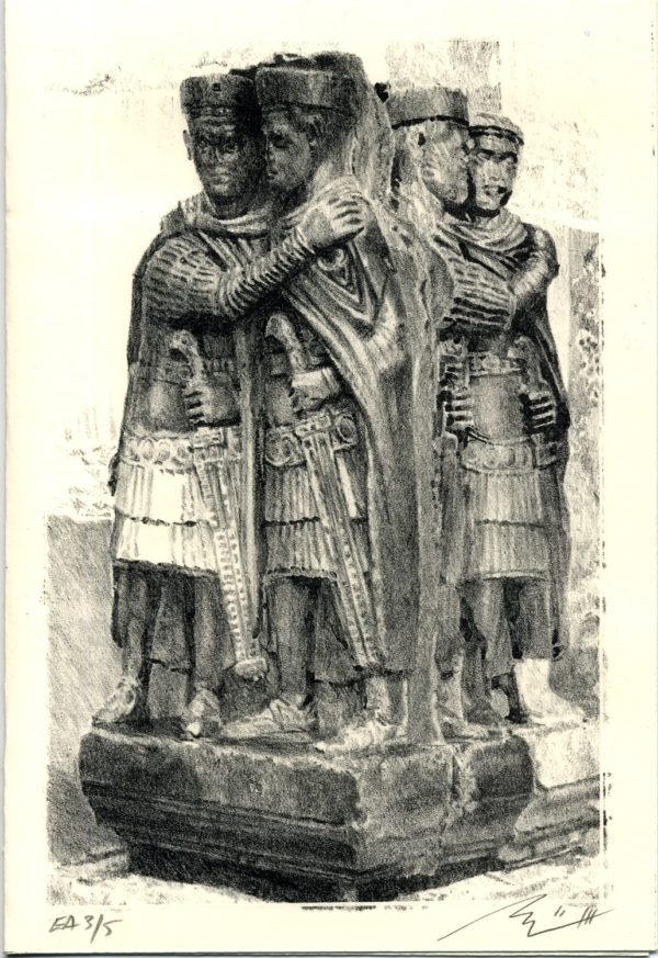 Lithographie Alain Ménégon Tétrarques