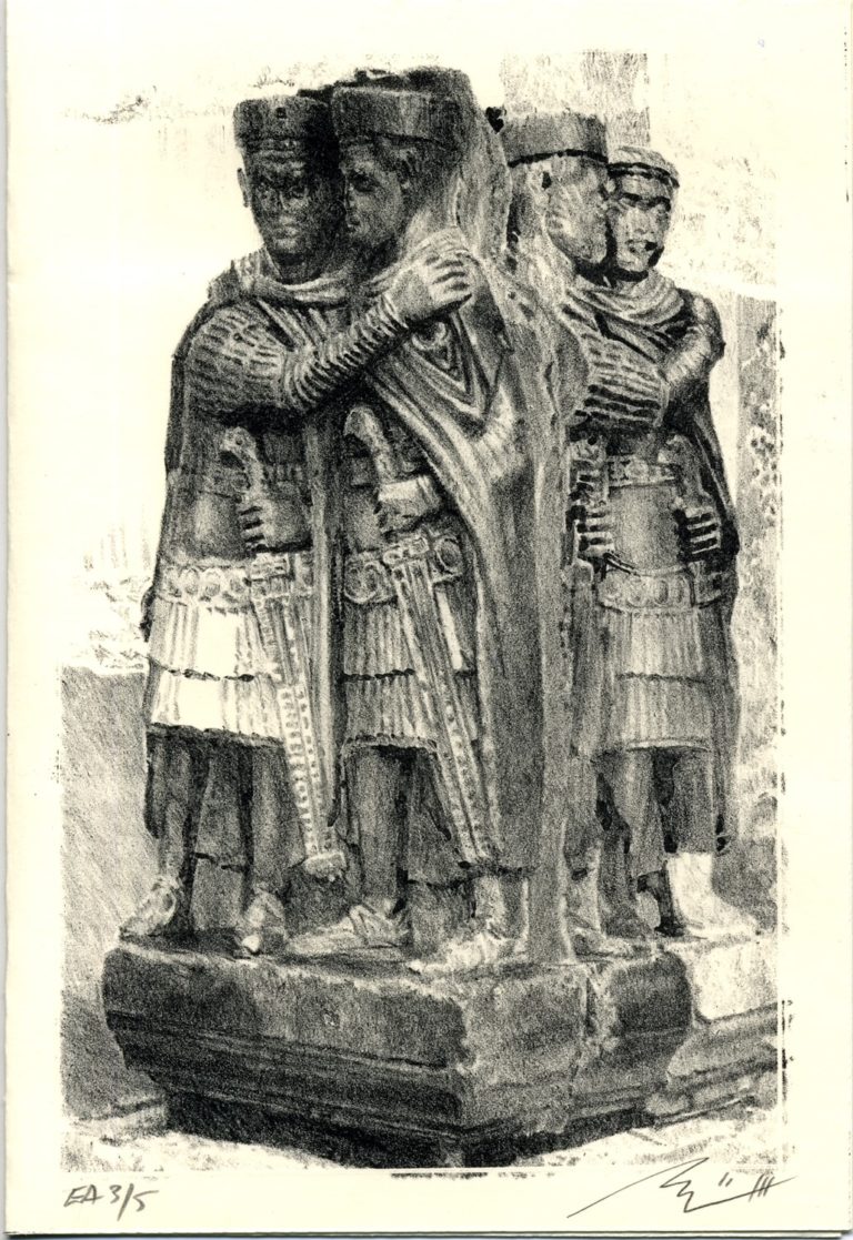 Lithographie Alain Ménégon Tétrarques